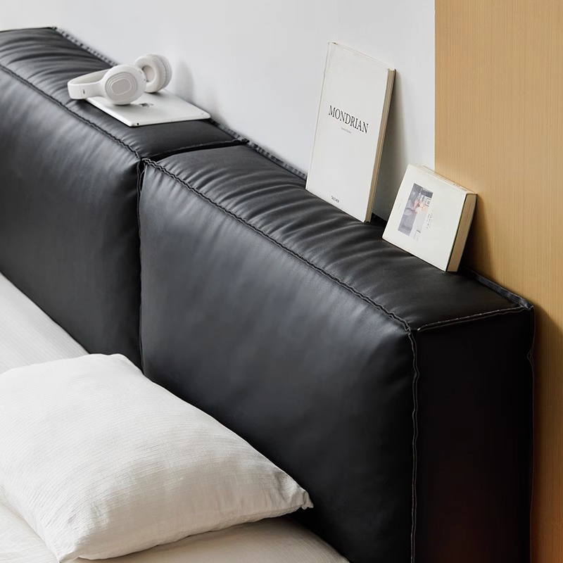 Woody Selectレザー調ファブリックベッド