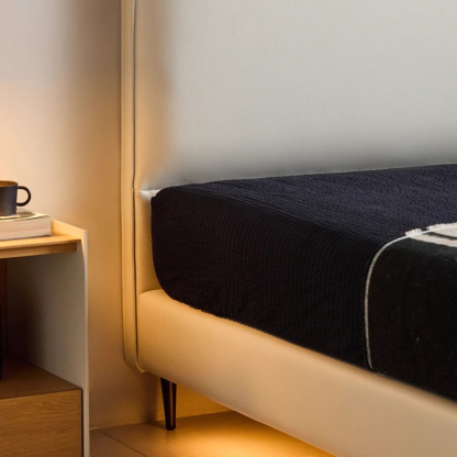 Woody Select本革ファブリックベッド