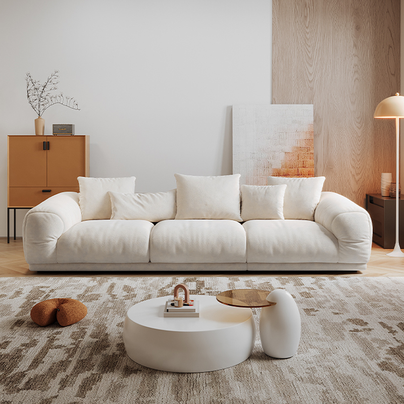 フランネルラウンドリビングソファ