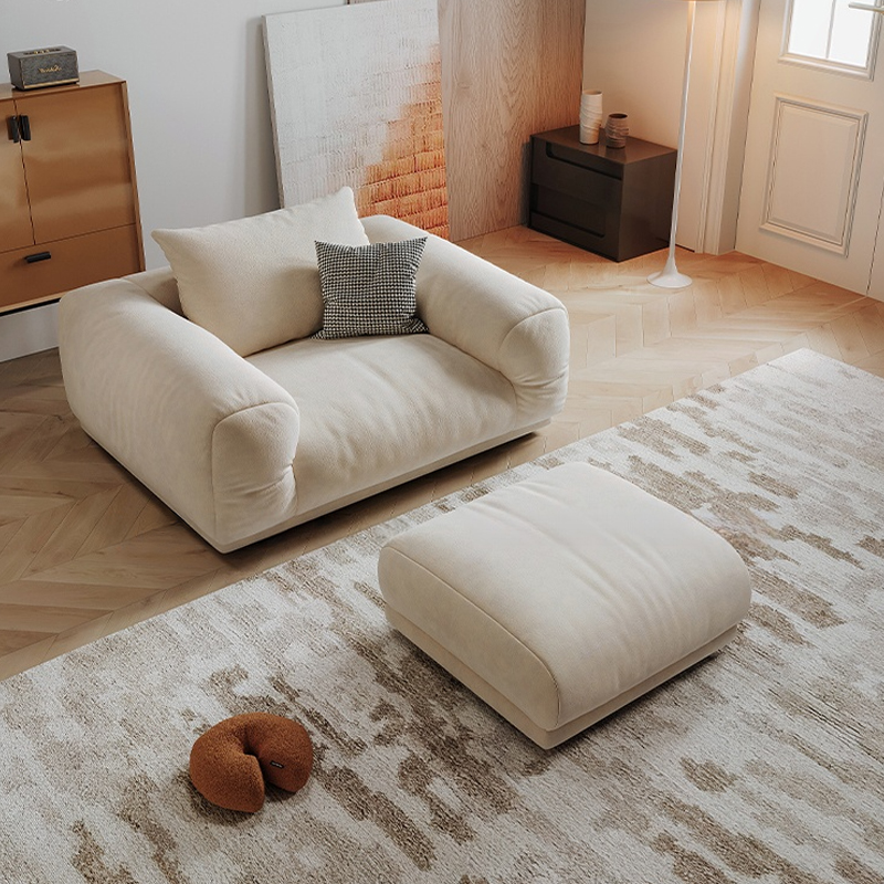 フランネルラウンドリビングソファ