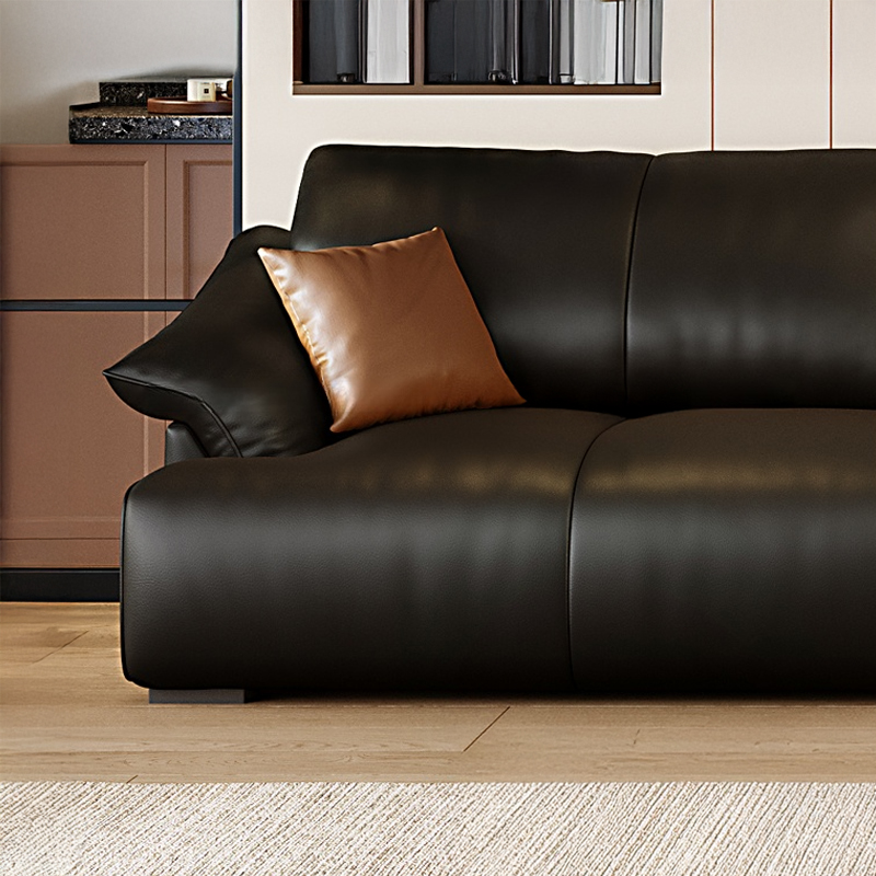 レザーファブリックワイドソファ