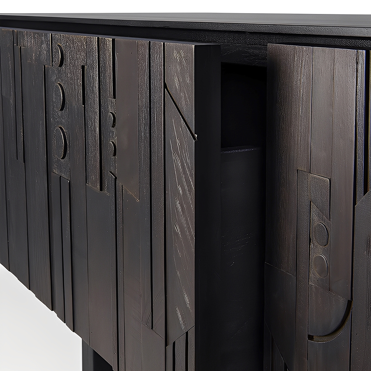 ストライプデザインテレビキャビネット