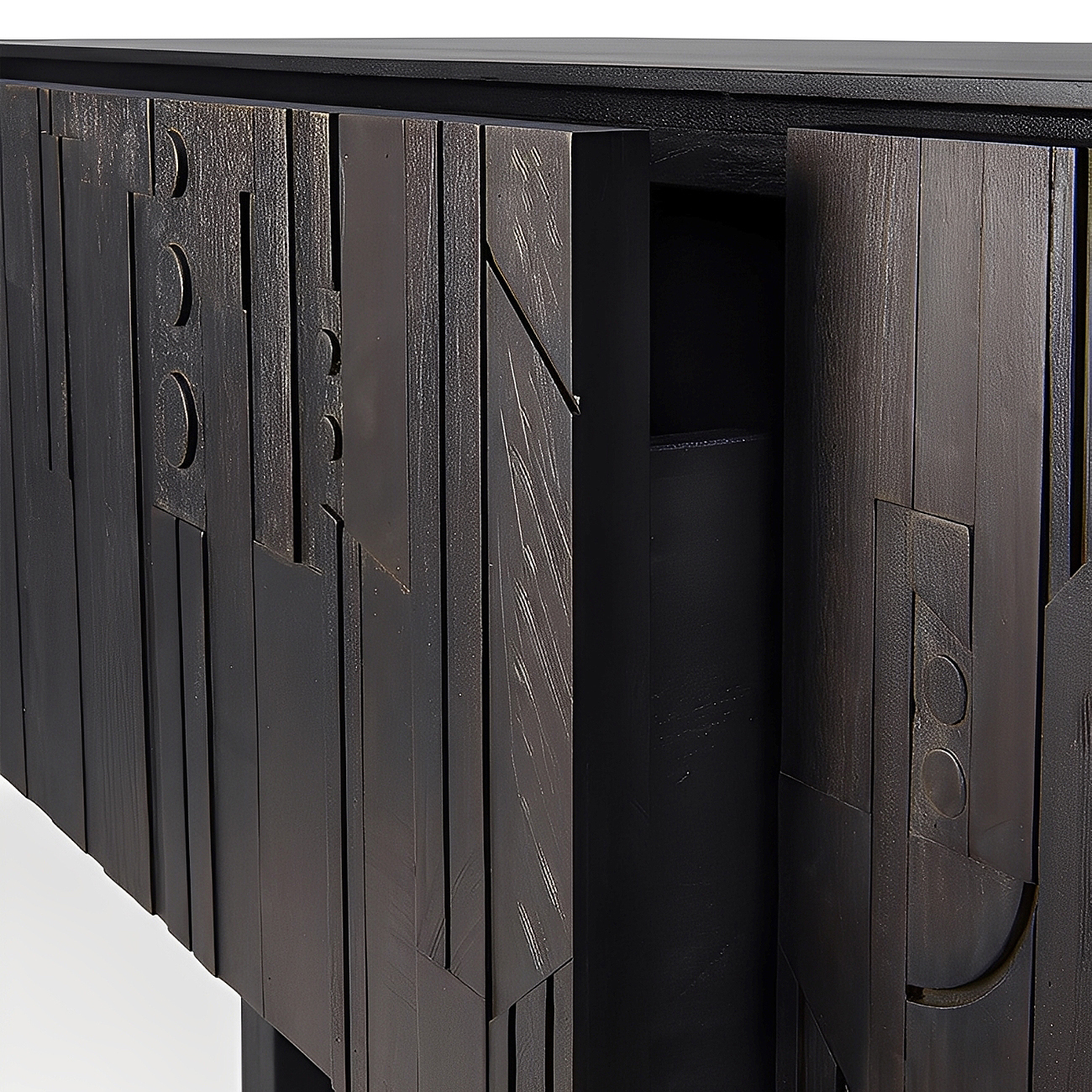 ストライプデザインテレビキャビネット