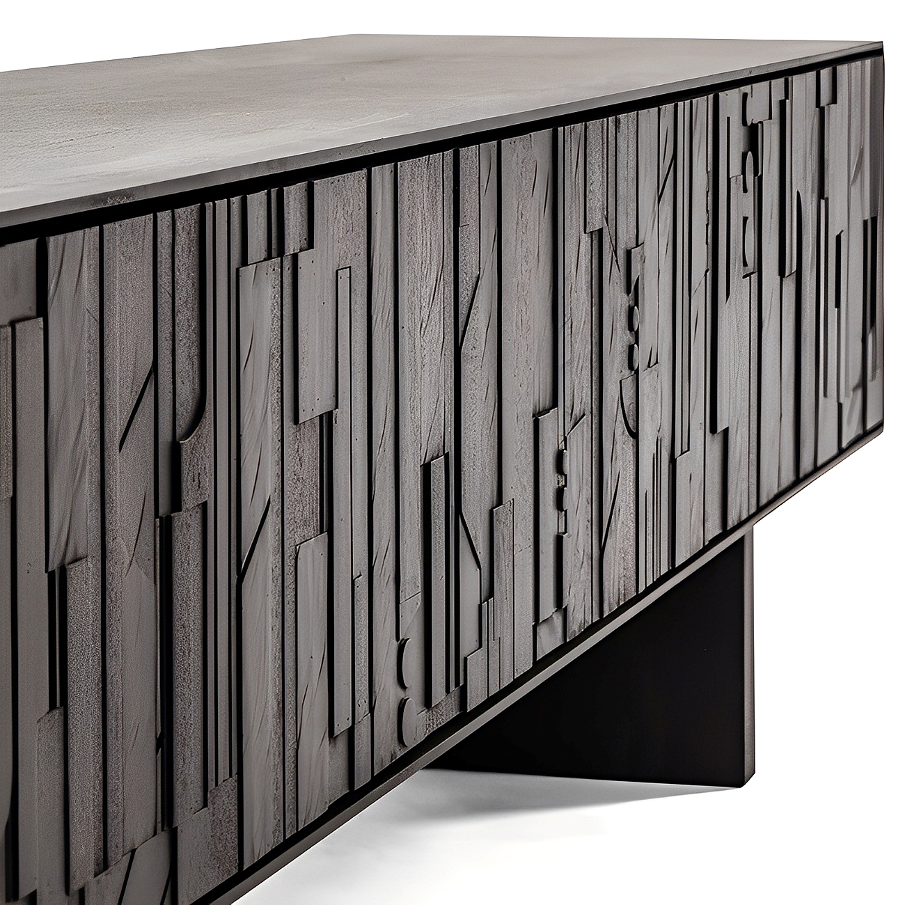 ストライプデザインテレビキャビネット