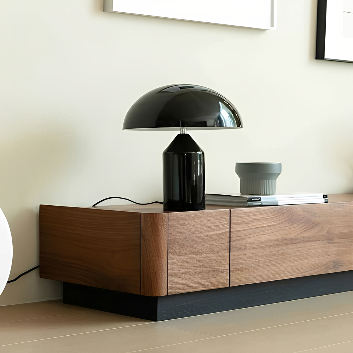 ブラックウォールナット材 シンプルテレビキャビネット