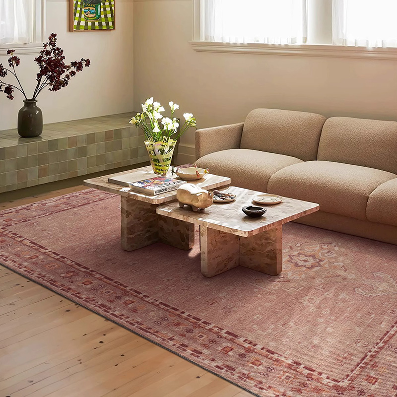 【ココ】大きめ/ピーチピンクとベージュのニュートラルラグNo.721 ココ】大きめ/ピーチピンクとベージュのニュートラルラグNo.721 セール