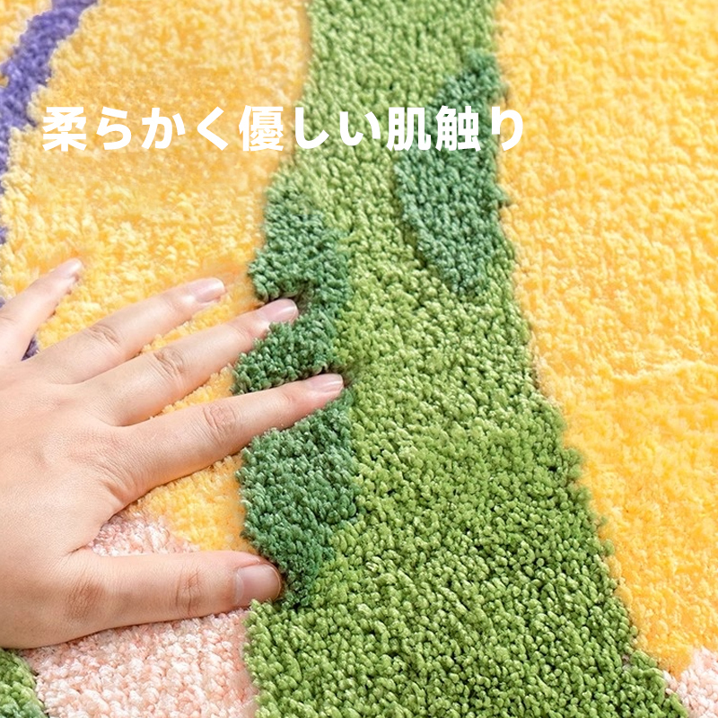 Snake ふわふわ柔らかラグ