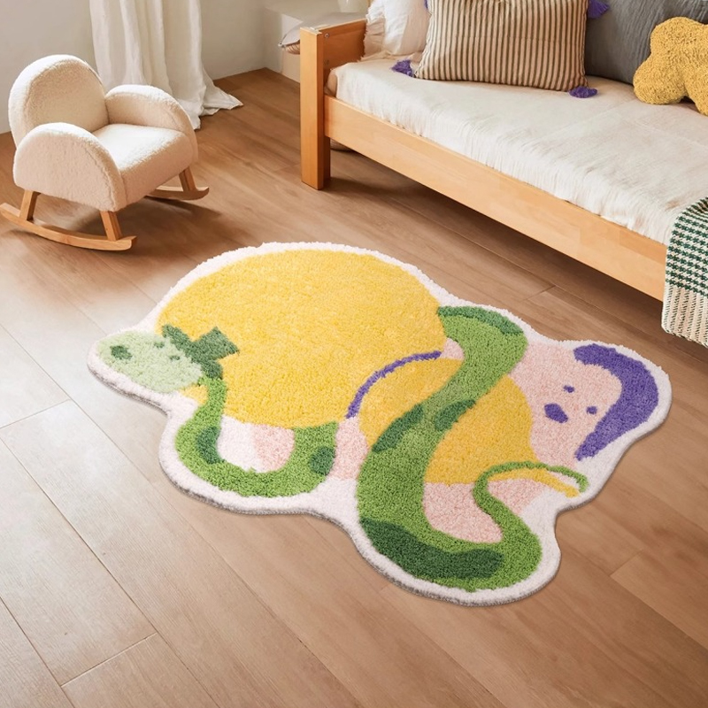 Snake ふわふわ柔らかラグ