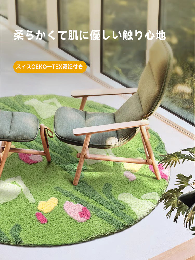 Flower ふわふわ柔らかラグ | 雲の上のような肌触りと安全性 – CAGUUU