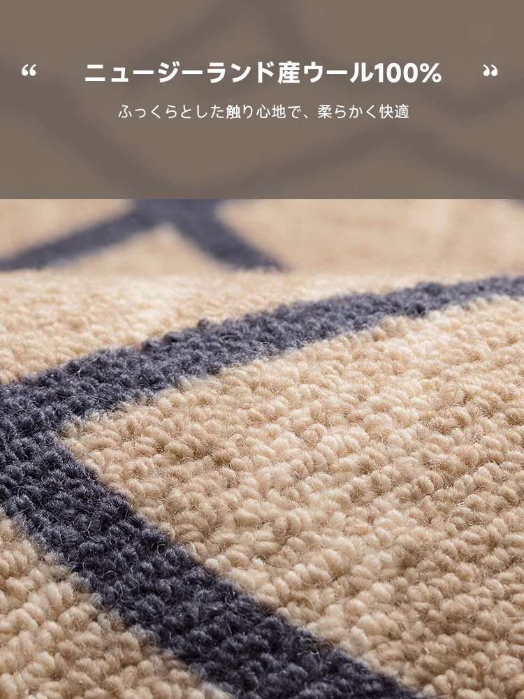 イラン製ウールラグ 170×240cm ニュージーランドウール 洗浄済み Eden 高級ニュージーランド産ウールラグ | 北欧風デザイン 高級ウール