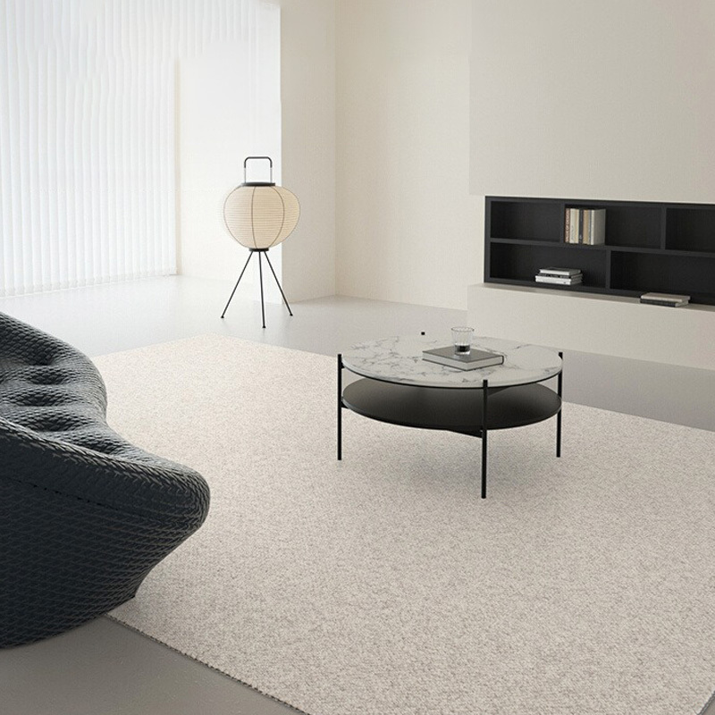 無地 高級ニュージーランド産ウールラグ