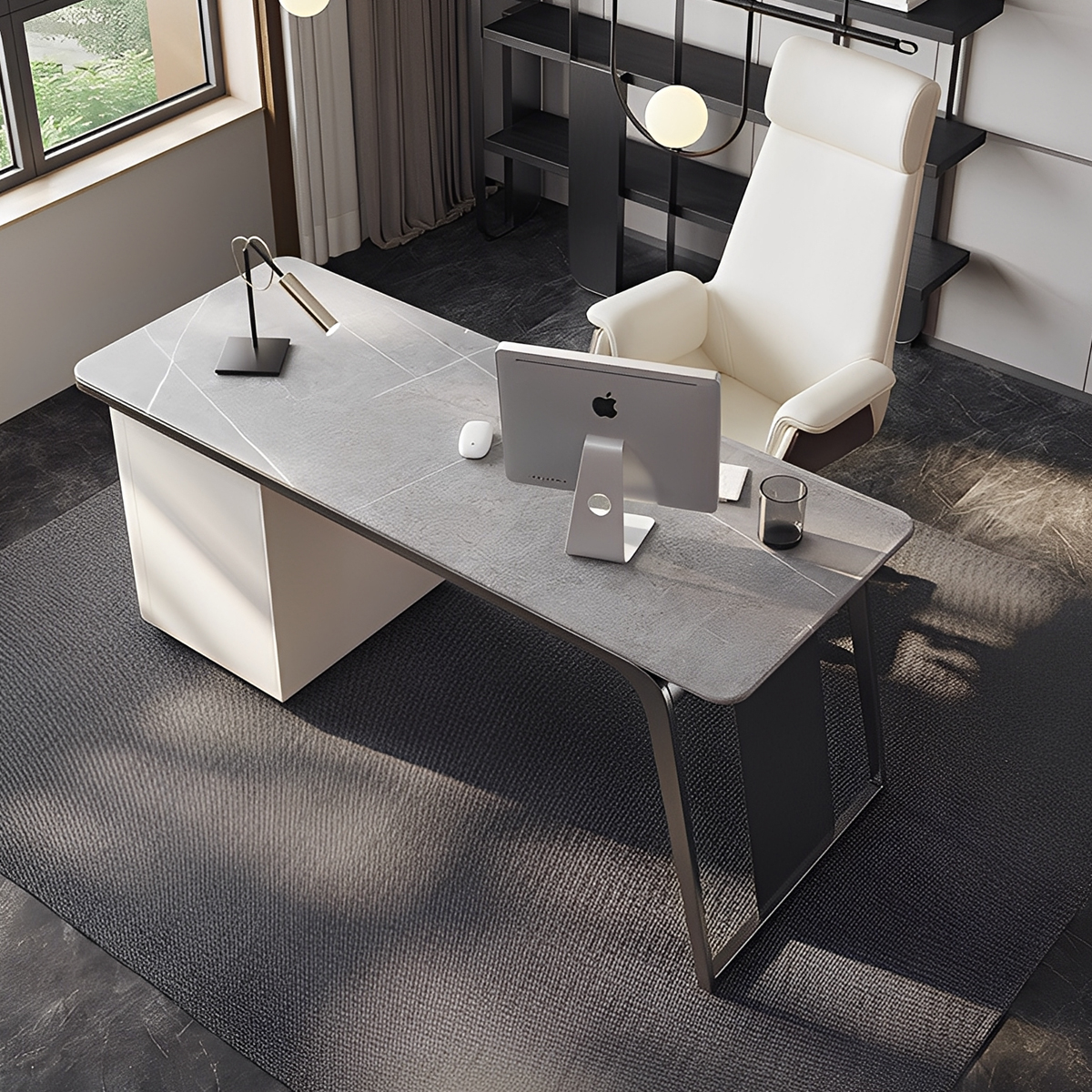 アングルレッグオフィスデスク