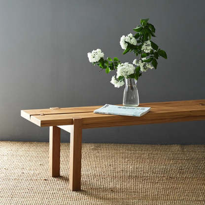 ヴィンテージ木製ロングベンチ – CAGUUU