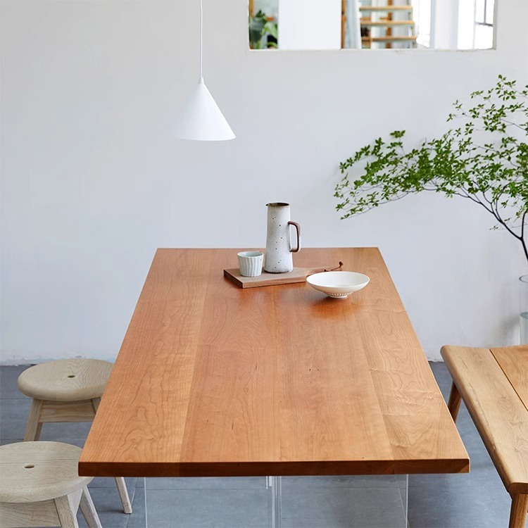 アクリル木製ダイニングテーブル