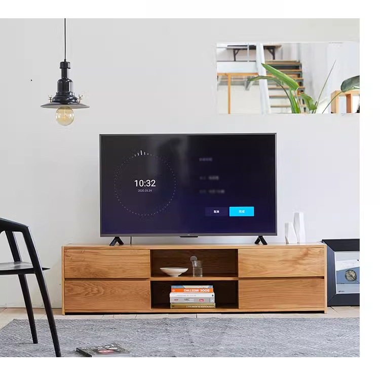 ホワイトオーク製テレビキャビネット | 北欧風シンプルデザインで ホワイトオーク製テレビキャビネット | 北欧風シンプルデザインで