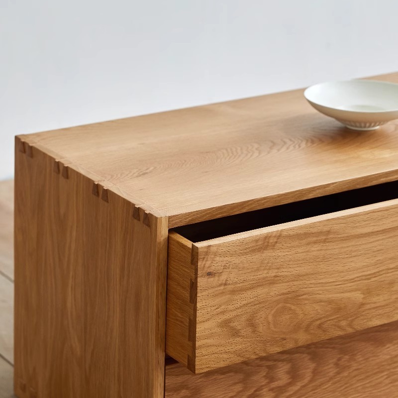 ホワイトオーク製テレビキャビネット