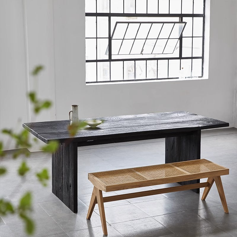 ラタン調多目的ベンチ | ナチュラルな編み込みが魅力の万能ベンチ – CAGUUU