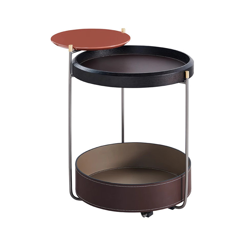 天然木レイヤーラウンドテーブル