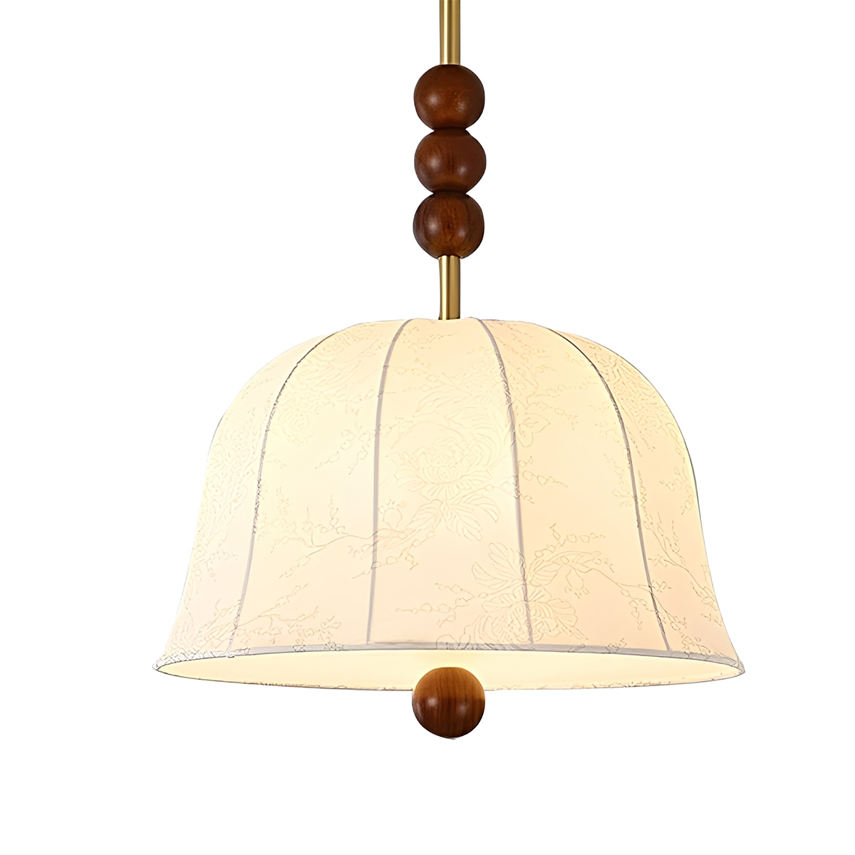 フローラルウッドビーズペンダントライト