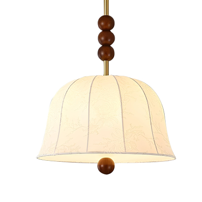 フローラルウッドビーズペンダントライト