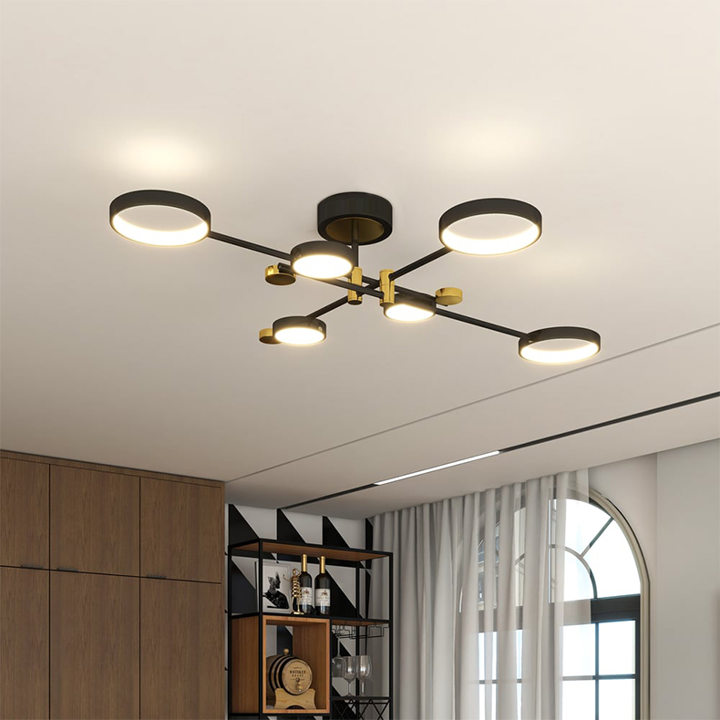 北欧風ゴールドシーリングライト | さりげないゴールドで天井に洗練の