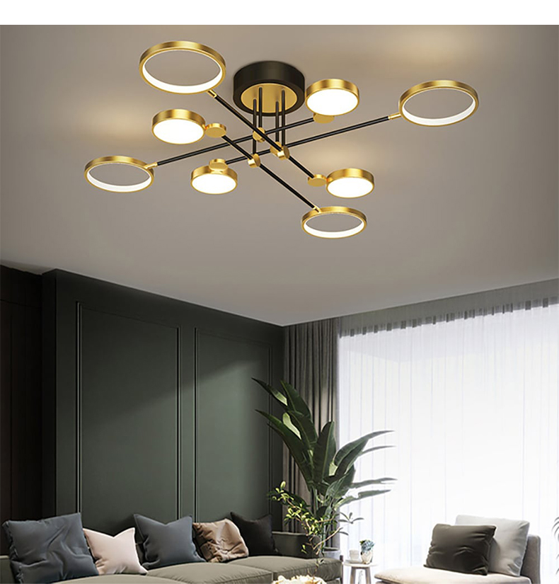 北欧風ゴールドシーリングライト | さりげないゴールドで天井に洗練の