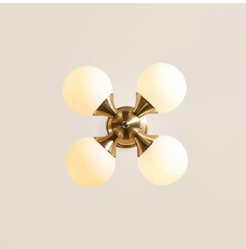 グローブシェードミニシャンデリア | 柔らかな光で演出 小空間に映える