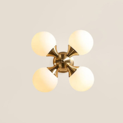 グローブシェードミニシャンデリア | 柔らかな光で演出 小空間に映える