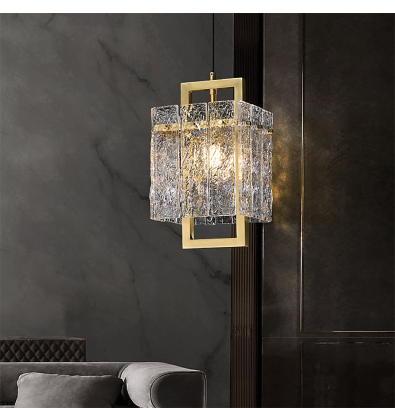 波模様クリスタルペンダントライト | 真鍮とクリスタルガラスが