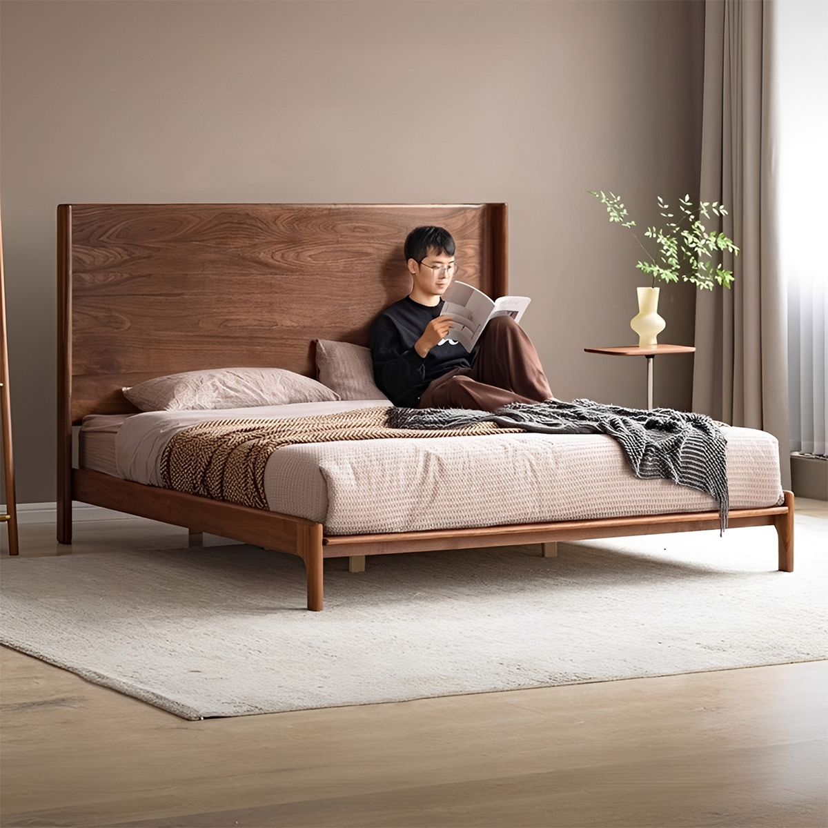 ハイバックダブルベッド