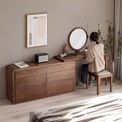 キャビネット一体型木製デスク – CAGUUU