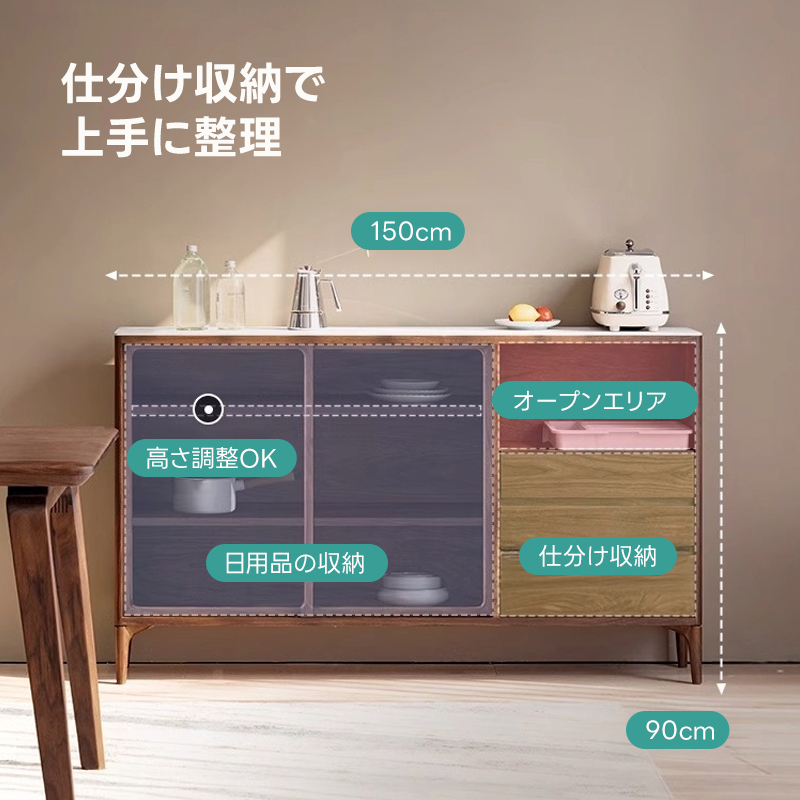 ブラックウォールナット材クラシックチェスト | 重厚な木目と機能性を