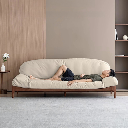 ソフトラウンジ木製フレームソファ | 洗練された高級感と心地よさを