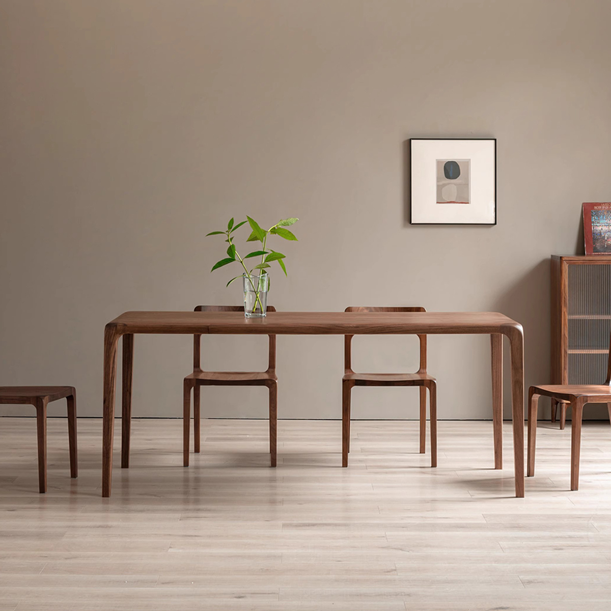 ブラックウォールナット材ワイドダイニングテーブル