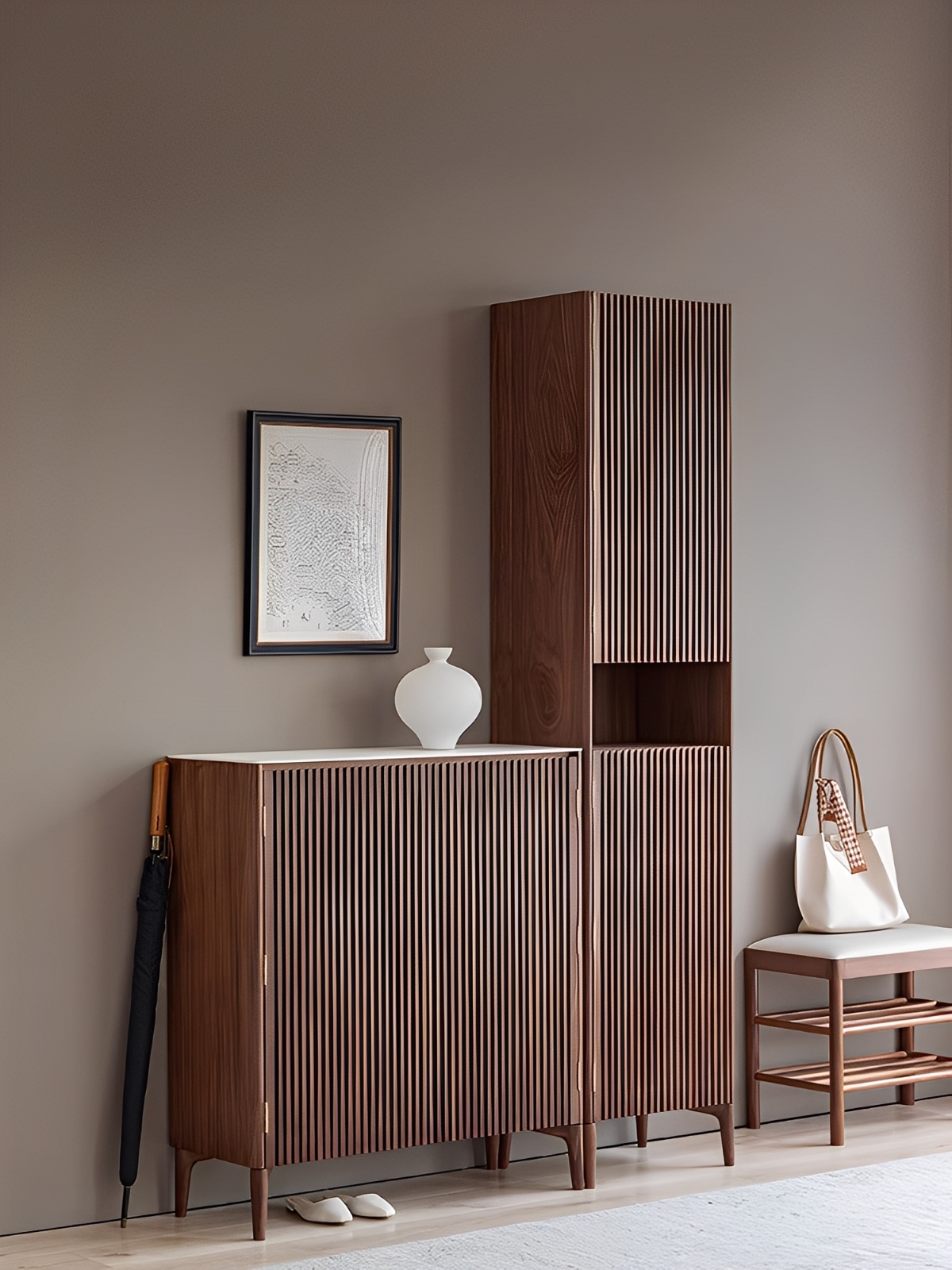 【✩】格好良いシューズキャビネット、玄関家具 LOWYA シューズボックス シューズキャビネット シューズラック