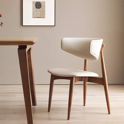 128293 チェア ワイドカーブ背もたれアームレスチェア | 曲線美と快適性を兼ね備えた