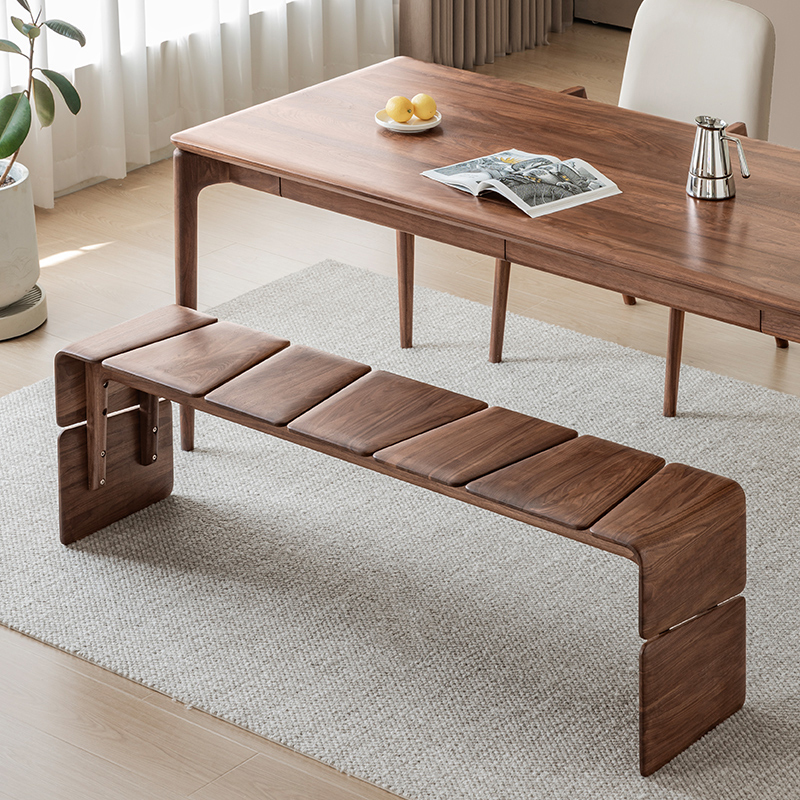 アシンメトリ天然木ベンチ