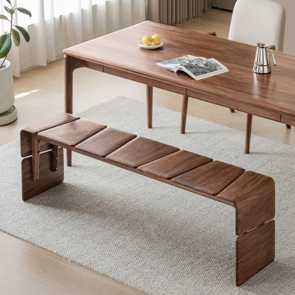 アシンメトリ天然木ベンチ