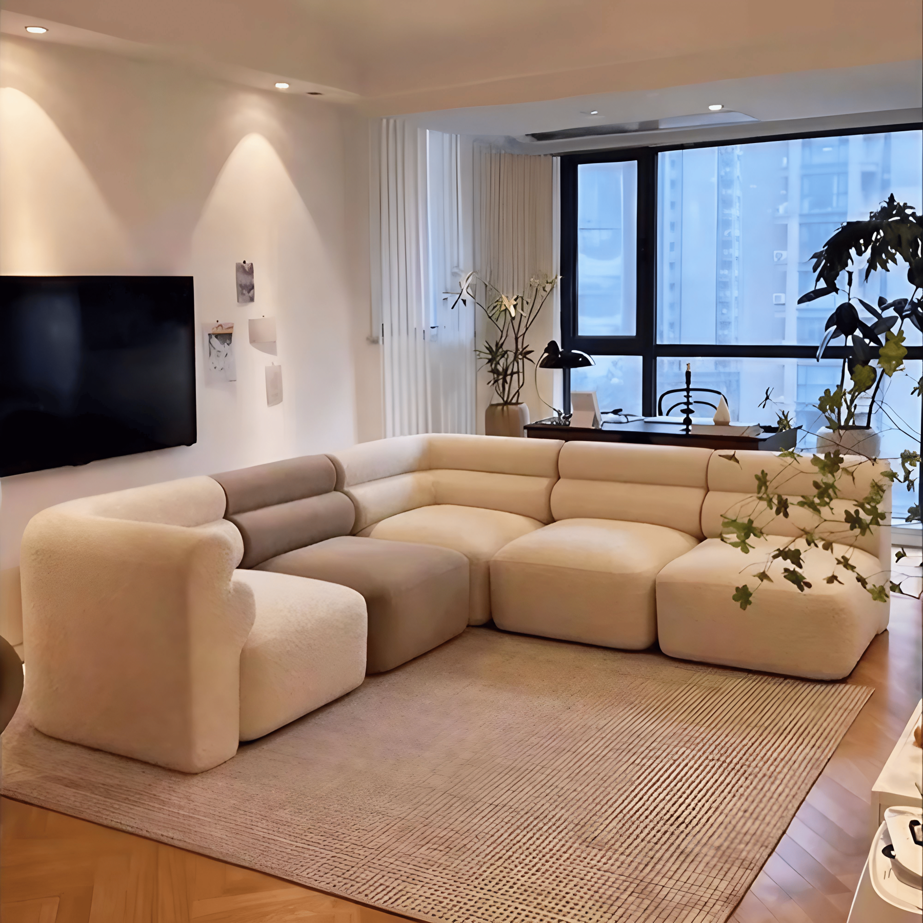 展開式リビングソファ