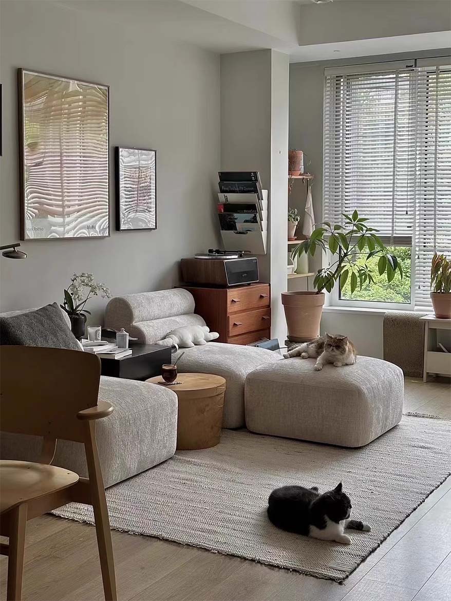 展開式リビングソファ