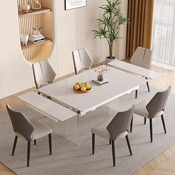 スクエア型伸張式セラミックテーブルセット | エレガントで機能的な