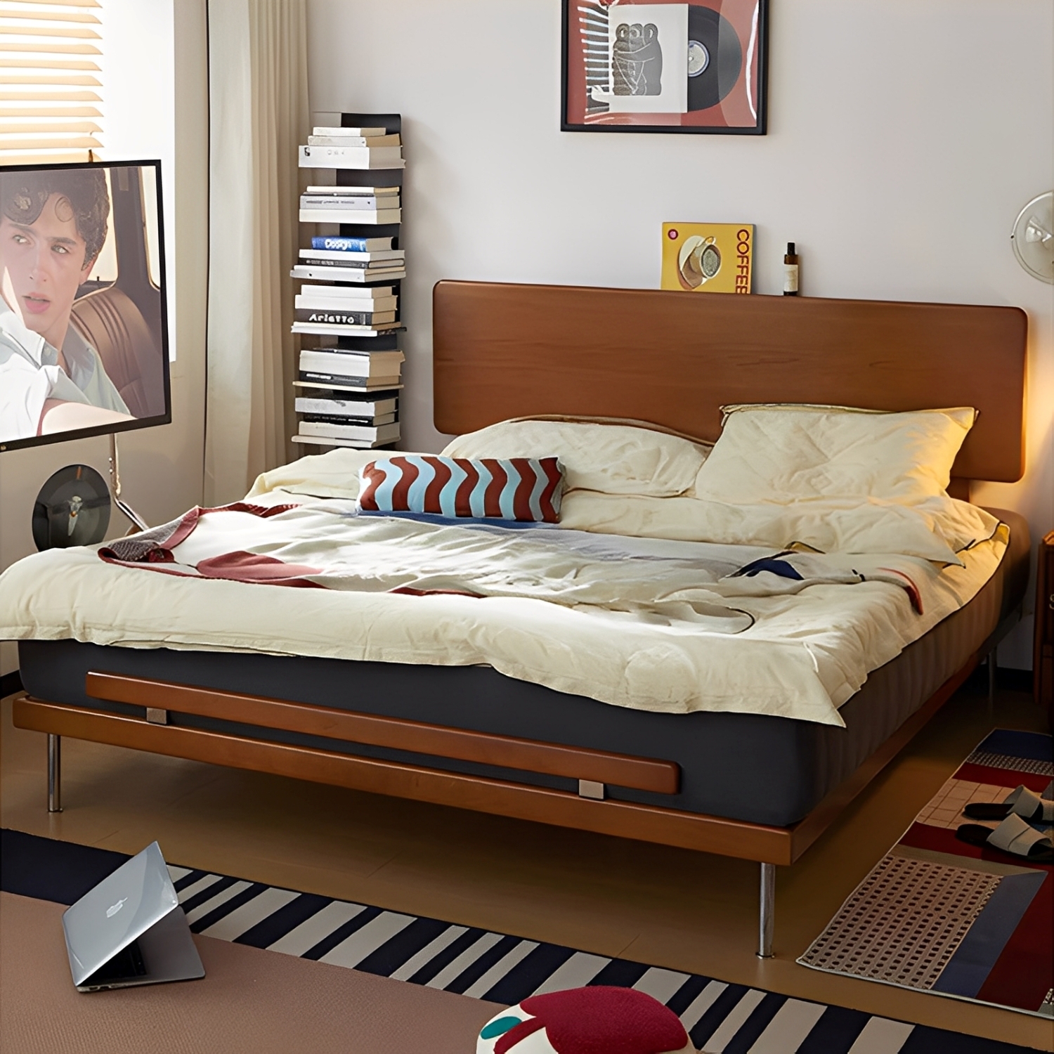 ツゲ材 ヴィンテージウッドベッド