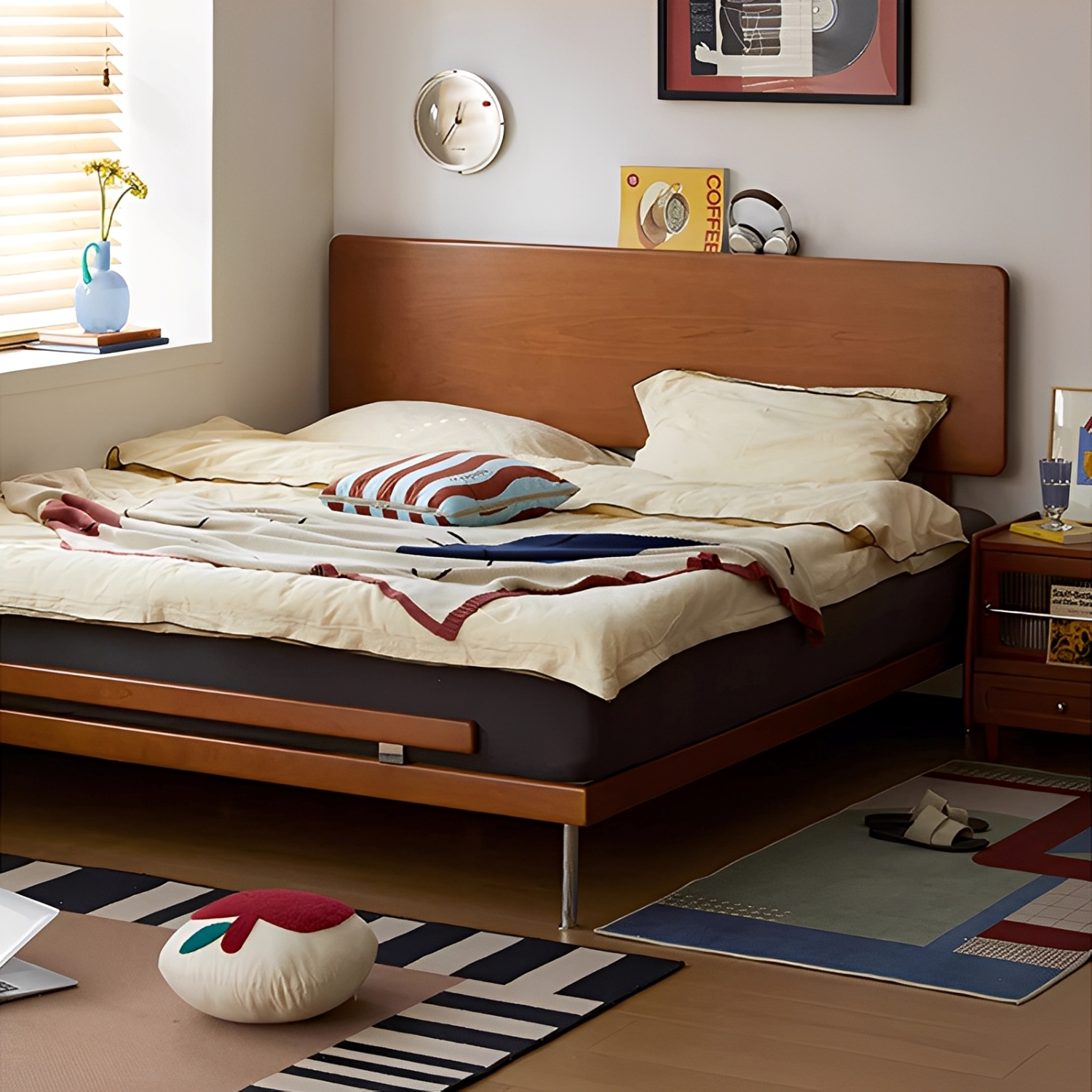 ツゲ材 ヴィンテージウッドベッド