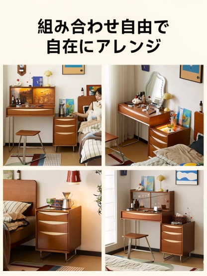 ツゲ材 クラシックウッドドレッサーデスク