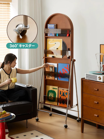 ツゲ材 2WAY全身ミラーラック