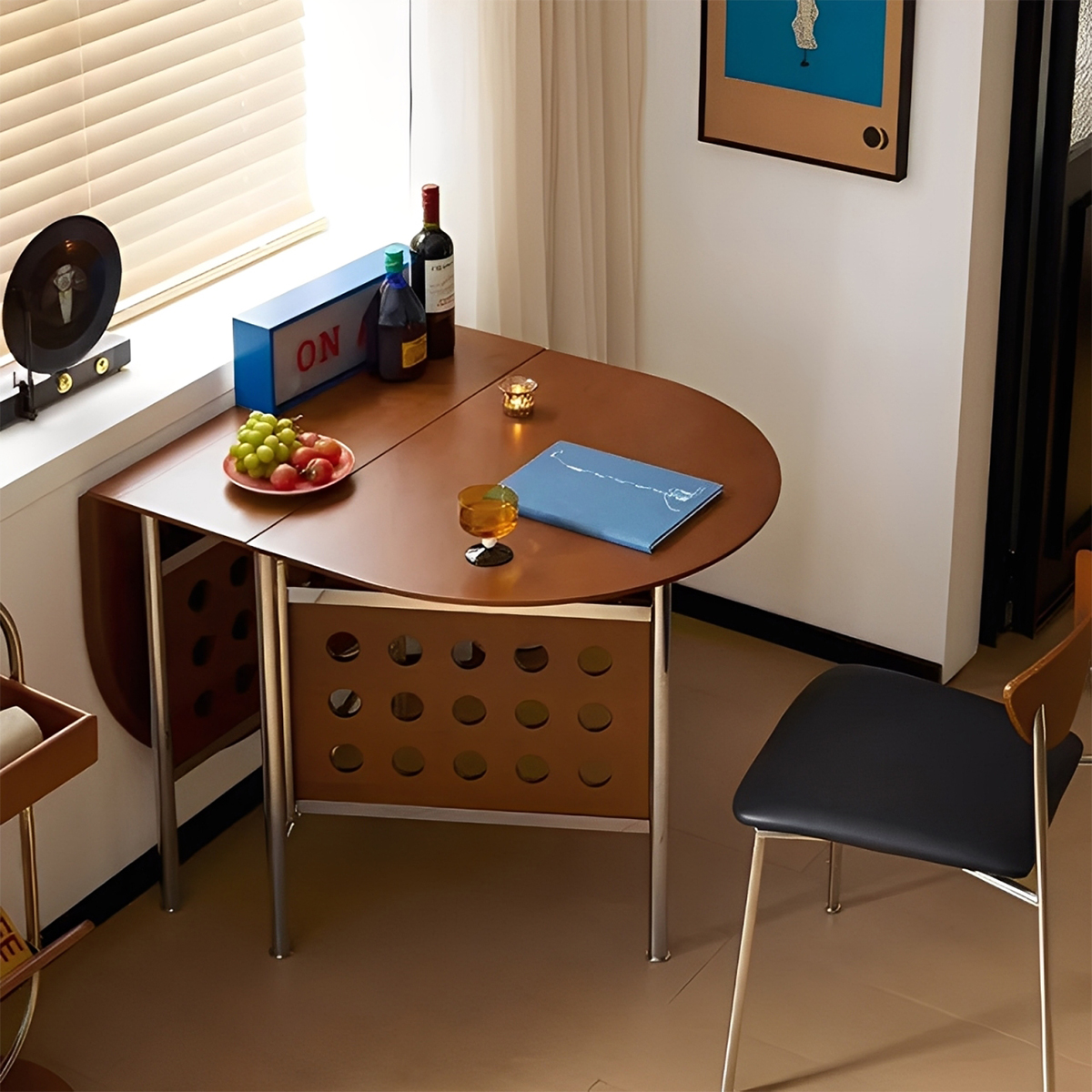 ツゲ材 伸長式ダイニングテーブル | 天然ツゲ材使用 美しい木目と耐久