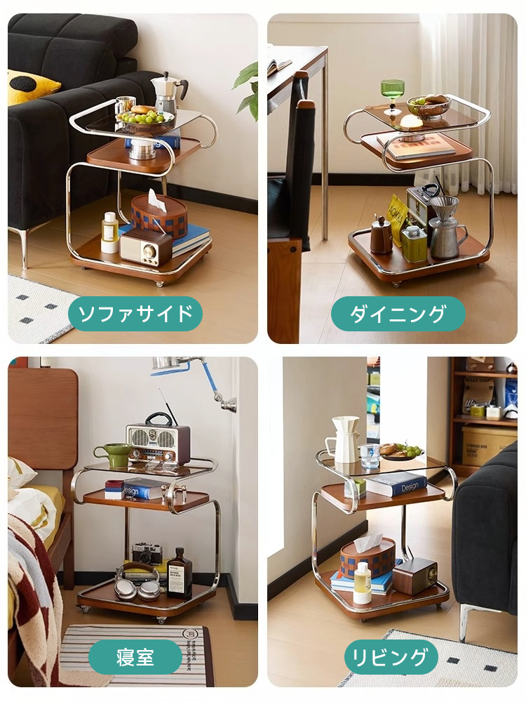 ツゲ材クラシックサイドテーブル