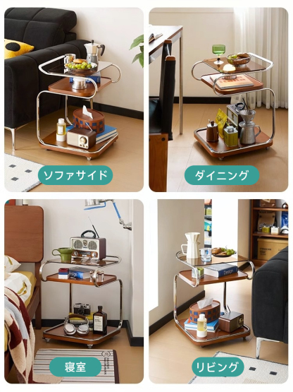 ツゲ材クラシックサイドテーブル