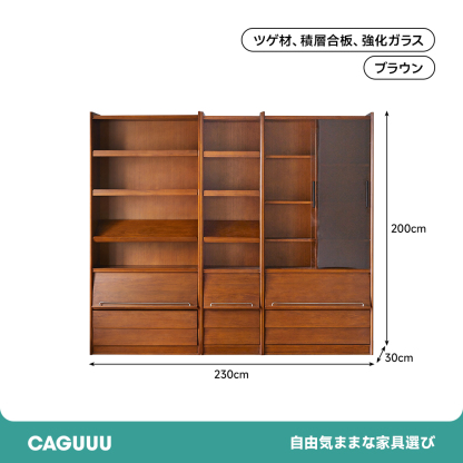 ツゲ材 クラシック本棚