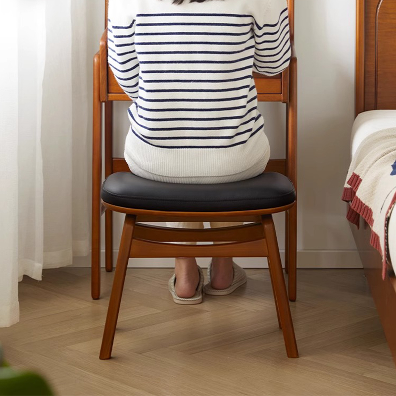 ツゲ材 レザーチェア